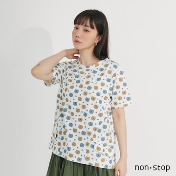 non-stop 萌趣點點貓頭鷹印花T恤-2色