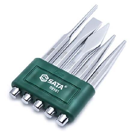 SATA 5-Piece Punch and Chisel Set with a Chromate Finish and Professionally Strong CR-V Steel Construction ST09161SJ