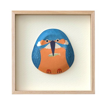 【居家佈置】翠鳥緣起招福和紙掛飾 /小國和紙/掛畫