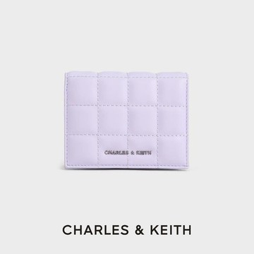 【CHARLES & KEITH】新色登場! 方塊絎縫短夾  LINE禮物獨家禮盒 附提袋｜快速出貨｜新年快樂｜生日禮物｜情人節禮物｜小CK