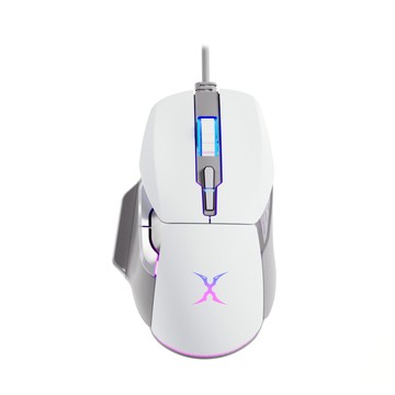 [家速配]FOXXRAY 彩光星艦電競滑鼠-灰白