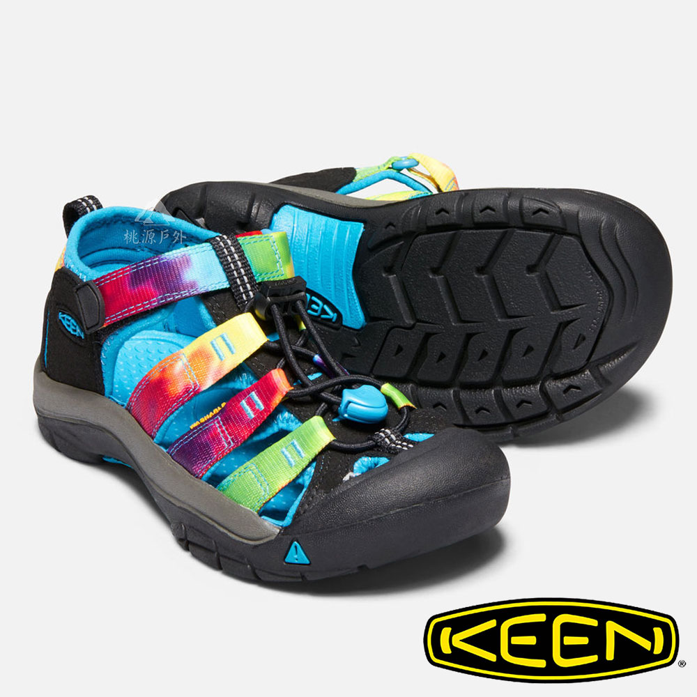 【KEEN 美國】NEWPORT H2童護趾水陸兩用鞋『 黑/彩色 』1018441 健行.涼鞋.自行車.溯溪.健走.海邊.沙灘鞋.戶外.露營.兒童