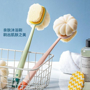 臺灣發貨>長柄軟毛雙面沐浴刷二合一洗澡搓背神器洗浴不求人多功能洗澡刷KMC