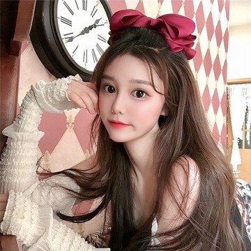 紅色蝴蝶結發夾女夏后腦勺頭飾發卡頭花網紅年新款發飾超大號