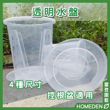 【隔日到貨】透明水盤 花盆水盤 接水盤 水盤 透氣控根盆 透明高腳控根盆 透氣排水 園藝用品【HOMEDEN霍登園藝】
