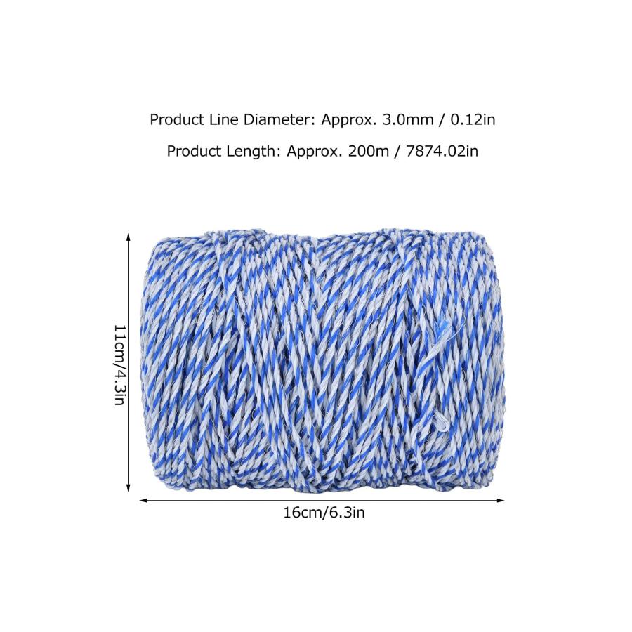 導電性柵ロープ、電気柵ポリワイヤー高導電率200メートルの農場用