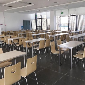 【台灣公司 可打統編】快餐店桌椅組合肯德基早餐小吃店桌子商用餐飲店員工餐廳食堂桌椅 d8162