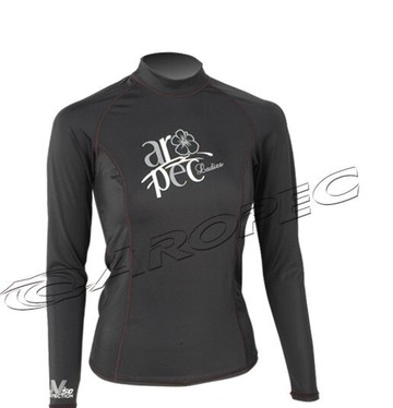 【【蘋果戶外】】AROPEC SS-51W-BK 黑 專業四針剪裁 女用長袖萊克衣 亞洛沛 台灣製 水母衣防晒衣