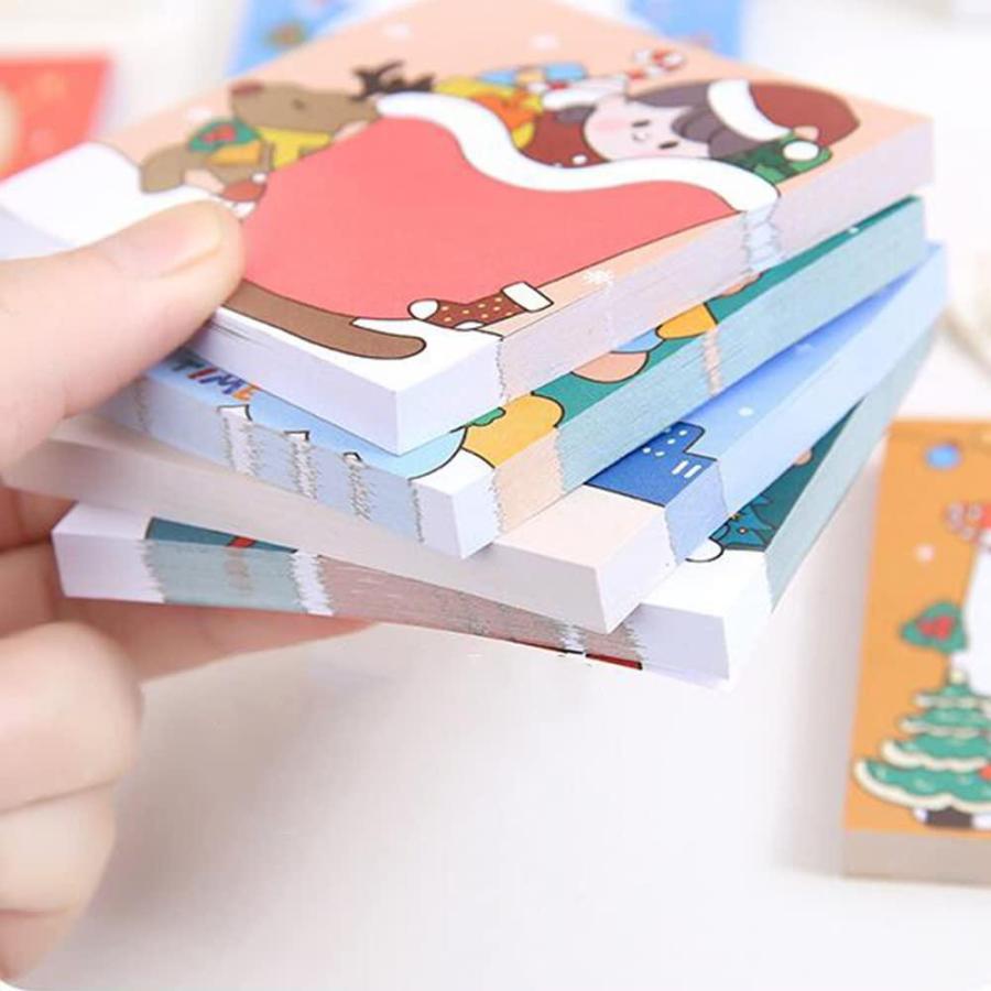 Pcs Cartoon Christmas Sticky Notes Student Message Memo Pads Stocking Stu