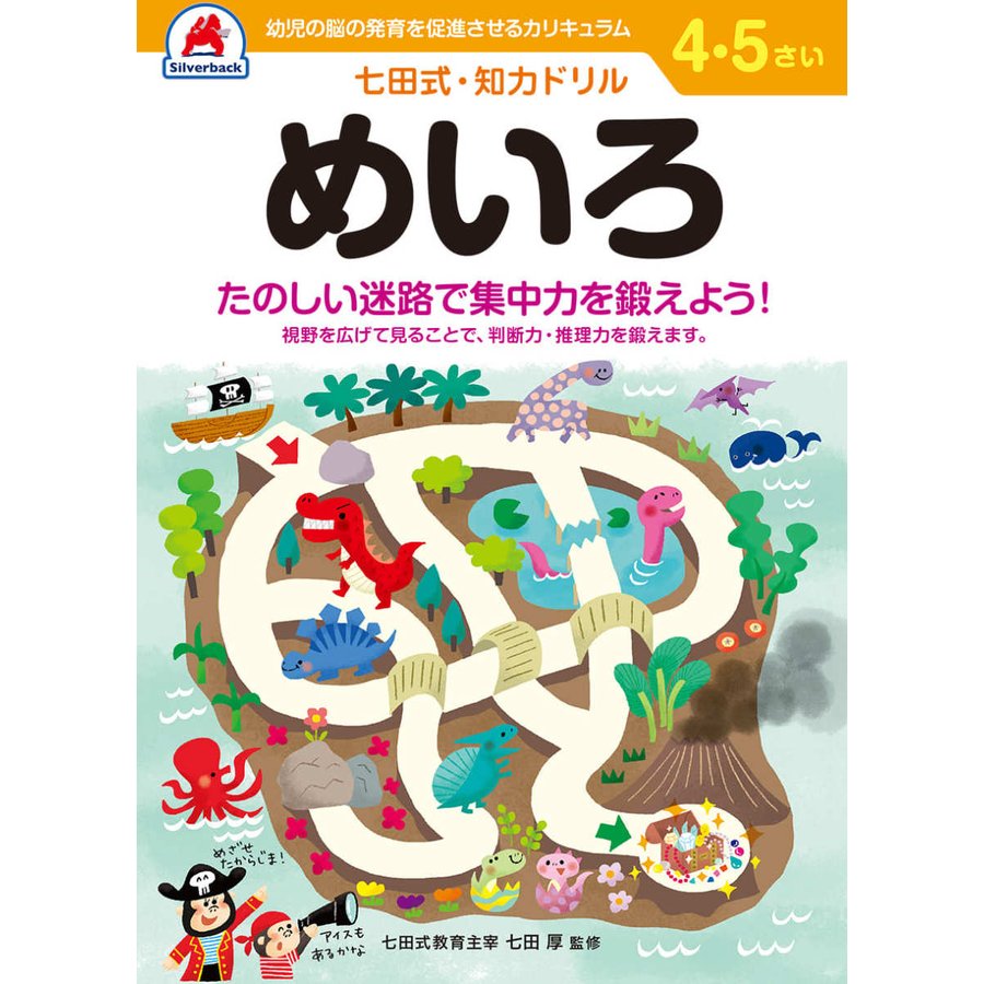 七田式知力ドリル5歳 6歳 子供 子供用 人気  幼児 七田式 幼児の脳の発育を促進させるカリキュラム B5判 シルバーバック