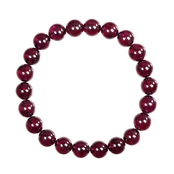 【正佳珠寶】石榴石 頂級紫牙烏 8.4-8.8mm 紫牙烏石榴石手珠
