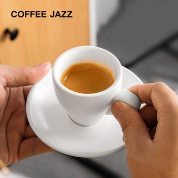 COFFEE JAZZ意式濃縮咖啡杯陶瓷杯歐式杯子80ml Espresso杯碟套裝