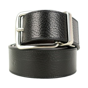 COACH 荔枝紋皮革旋轉針扣雙面用男士皮帶(寬)(黑/咖)