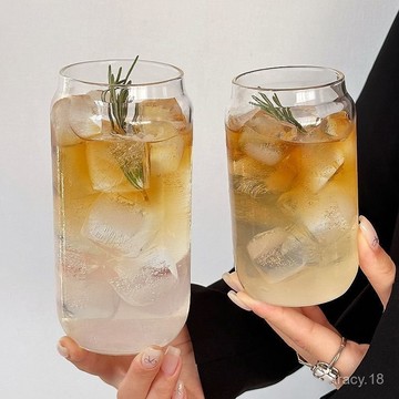 🔥桃園48H🔥可樂杯玻璃杯冷飲杯子家用網紅ins風商用檸檬杯果汁飲料杯牛奶杯 易拉罐造型果汁杯 冷飲沙冰啤酒杯