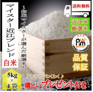 新米 お米 ２０kg マイスター厳選 近江米ブレンド 令和5年産 白米 5kg×4袋 安い 嬉しいプレゼント付き 送料無料