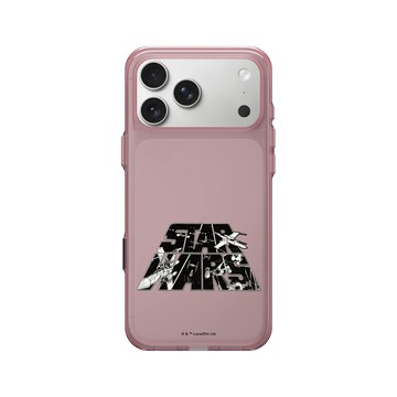 iPhone 17 Pro Max Clear (相機按鈕) 晶醺玫 - 迪士尼-星際大戰 Star Wars - Spaceship Logo-經典
