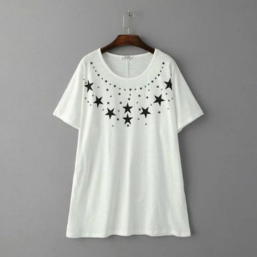 現貨出清不退不換，慎選-軍裝風星星印花t恤  韓版 【13-11-8402】ibella 艾貝拉