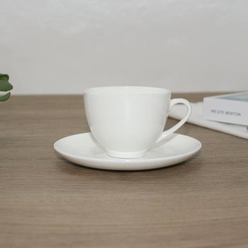 唐山純白骨瓷咖啡杯碟經典下午茶點港府創意杯碟陶瓷支持logo印制