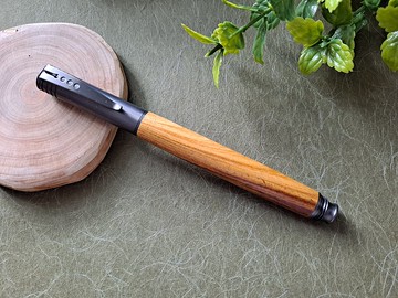綠檀木 原木 手工筆 鋼筆