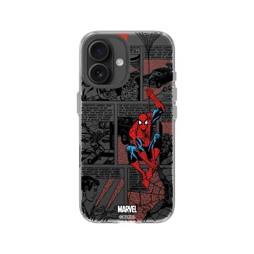 iPhone 16 Clear Case（相機按鈕） 透明 - 迪士尼-漫威 Marvel - 蜘蛛人-漫畫風格