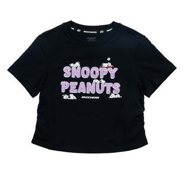 SKECHERS 女童短袖衣 PEANUTS聯名設計 Snoopy 史奴比 - L326G028-0018