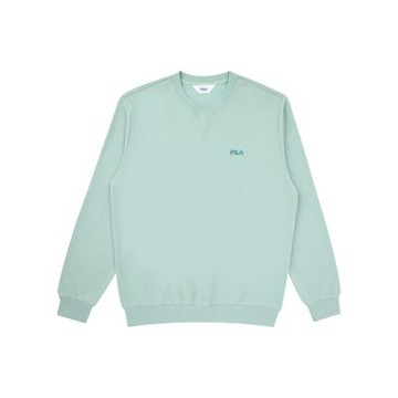 FILA 中性長袖圓領T恤-淺淡霧綠 1TEA-5500-LN