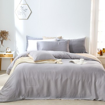 床包枕套組-特大/60支/ 萊賽爾天絲三件式 / 芝麻乳酪 台灣製