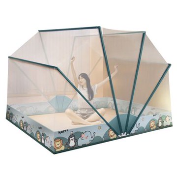 免安裝折疊便攜式蚊帳(六骨加強款)上下舖0.9m床-190X80X90cm