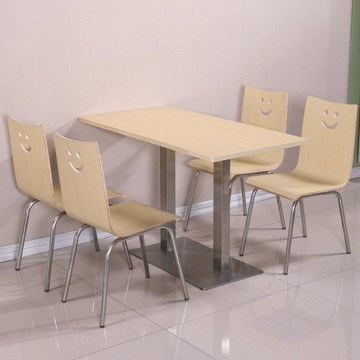 【台灣公司 可打統編】肯德基餐桌椅組合小吃店快餐桌椅面館食堂員工廠餐廳不銹鋼餐桌子 d8162