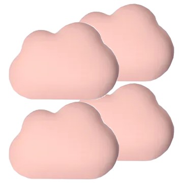 QUALy Cloud Hook wall hook 朵朵雲兒 收納壁掛  粉紅色  4個