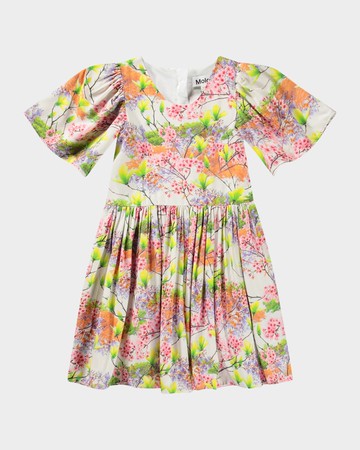 Carlin Floral-Print Dress, Size 7-12