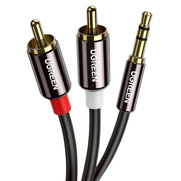 UGREEN 綠聯 3.5mm轉2RCA立體聲音源線 1.5m  單一商品  1條