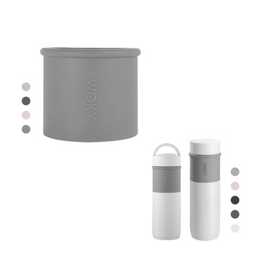 <配件>極簡輕量陶瓷保溫瓶580ml/陶瓷環保提手杯500ml-防撞圈