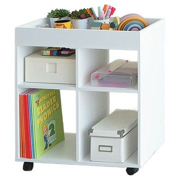 EASYHOME 加大開放式多用途活動收納櫃 100% 台灣製造  經典白  1個