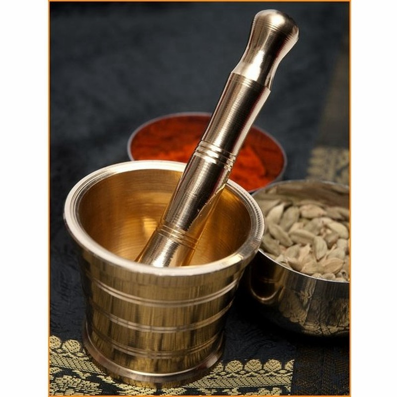 スパイスグラインダー すり鉢 小 真鍮 カレー すりつぶす スパイスミル 乳鉢 インドカレー 調理器具 食器 通販 Lineポイント最大0 5 Get Lineショッピング