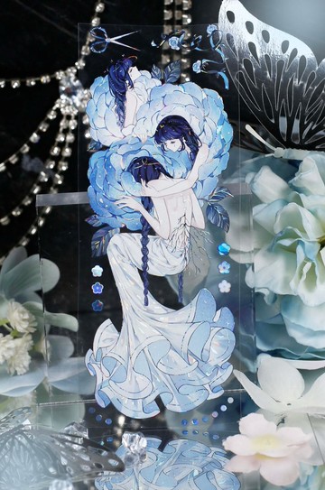 克萊因藍 純粋な美姫 PET 和紙膠帶 貝殼光 10米卷 台灣製