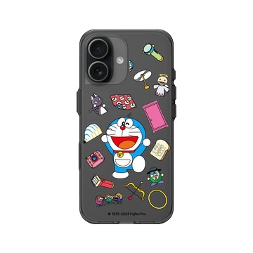 iPhone 17 Clear (相機按鈕) 酷墨灰 - 哆啦A夢 Doraemon - 祕密道具大集合