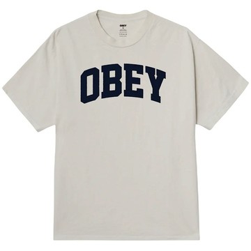 OBEY 167923941-PCLK COLLEGIATE PIGMENT TEE 短T (水洗白色)