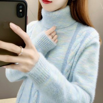 2025年新款加厚高領毛衣女寬松爆款寬松百搭春秋洋氣內搭打底衫