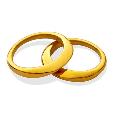 宏雲Hongyun- Xyx-高品質不掉色-戒指女款ins風日韓小眾設計感百搭切面素圈指環鈦鋼手飾品 A339