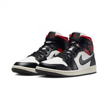 W Nike Air Jordan 1 Mid Black Sail Gym Rrd 黑紅 休閒鞋 女鞋 BQ6472-061