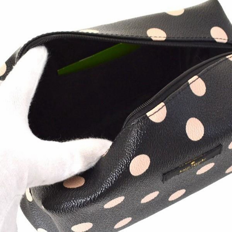 ケイトスペード ポーチ katespade ドット コーティング レザー