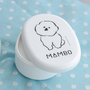 日本claska Mambo 比熊犬日本製橢圓便當盒