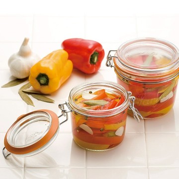 日本 ADERIA 日本進口抗菌密封扣環保存玻璃罐500ML