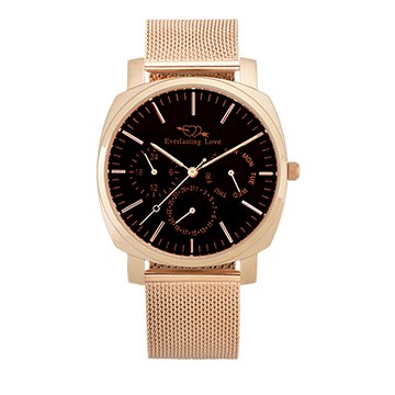 Everlasting Love 天長地久 三眼情人錶 定情信物 (玫殻/米蘭/黑面)