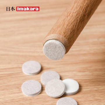 日本Imakara 靜音防滑桌椅腳保護套/防刮墊(圓形)-3入
