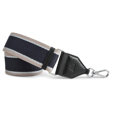 MARKBERG Finley 丹麥手工時尚編織寬版肩揹帶 (沙銀藍)