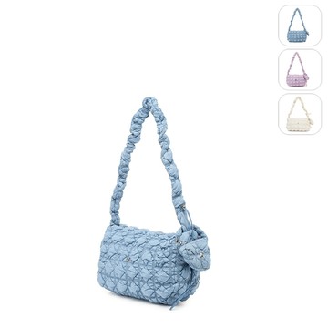 【FILA】抓皺雲朵包肩背包-灰藍 BMZ-1401-LB