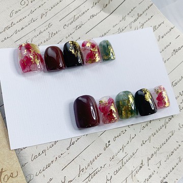 復古寶石 指甲貼片/凝膠指甲/訂製美甲貼片 NA 26