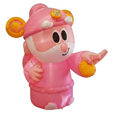 葉子小舖 充氣卡通財神爺  粉紅色  1個  2m